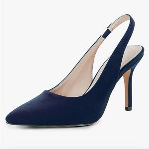 Elegant Navy Slingback Heels